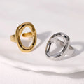 Oval Luxe Adjustable Ring by Alveera & Co