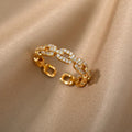 Chain Glow Adjustable Ring by Alveera & Co
