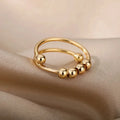 Golden Orbit Adjustable Ring by Alveera & Co