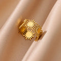 Golden Sun Adjustable Ring by Alveera & Co
