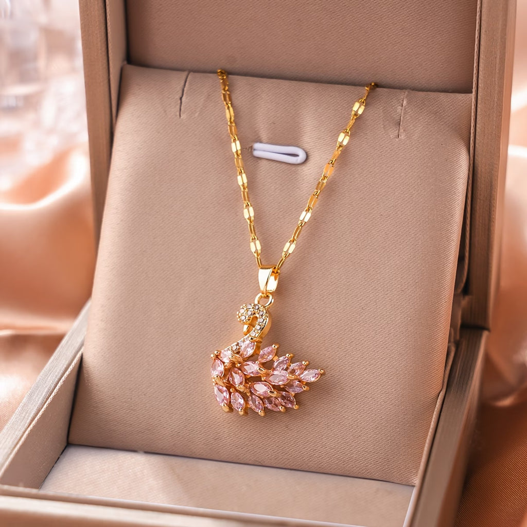 Beautiful Swan Necklace by Alveera & Co