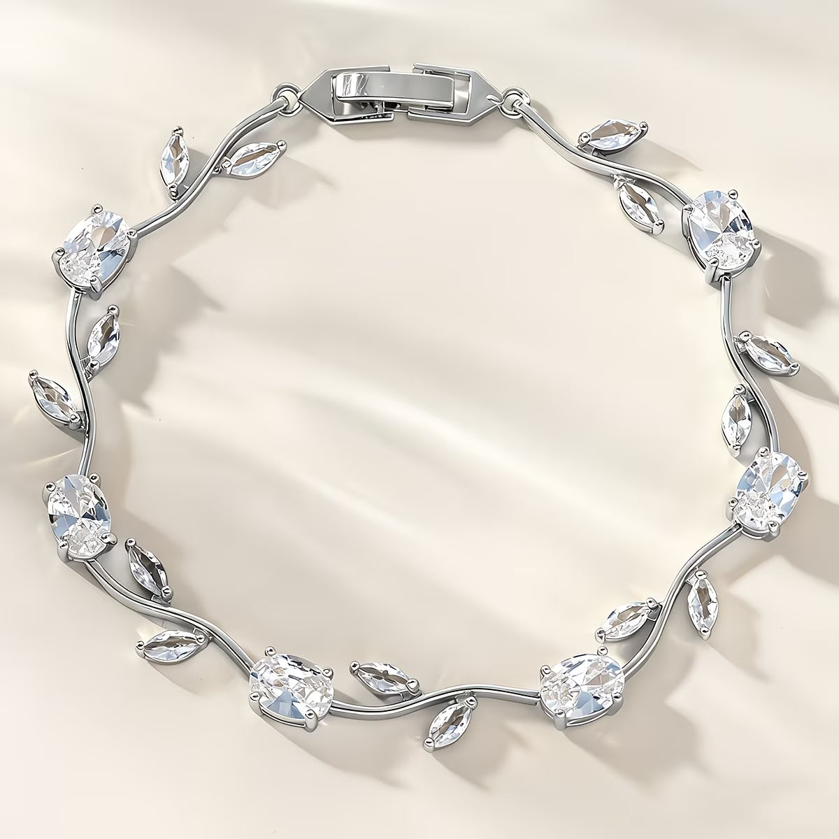 Pink Petal Crystal Bracelet by Alveera & Co